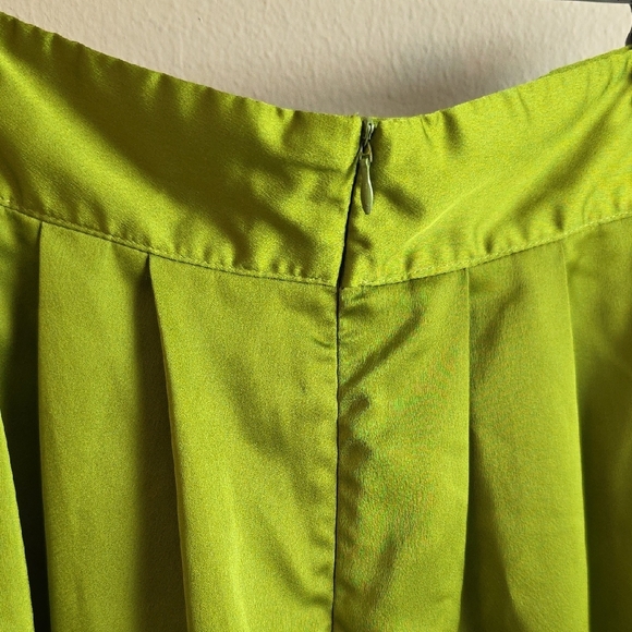 Mermaids Wide Leg Flowy Pants High Waist Shiny Green Small - Picture 6 of 8